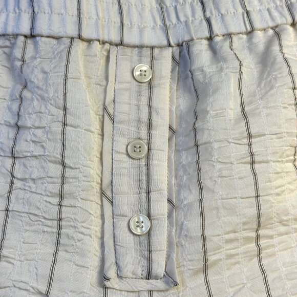 Zara Women’s Wrinkle Effect Striped Shorts Size Small Light Airy Bohocore - Picture 6 of 14